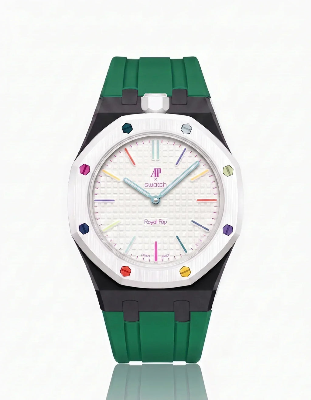Silicone Strap & Case  Royal Pop Huit Blanc(Customize  Colors)