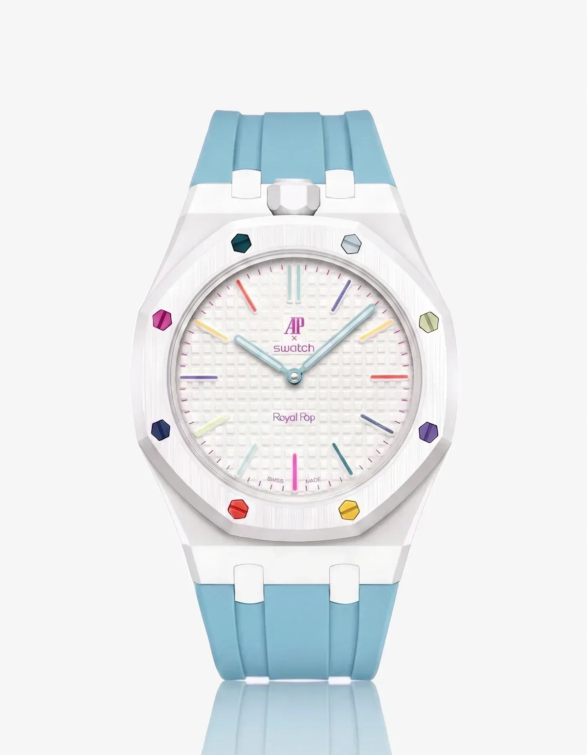 Silicone Strap & Case  Royal Pop Huit Blanc(Customize  Colors)