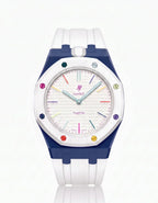 Silicone Strap & Case  Royal Pop Huit Blanc(Customize  Colors)