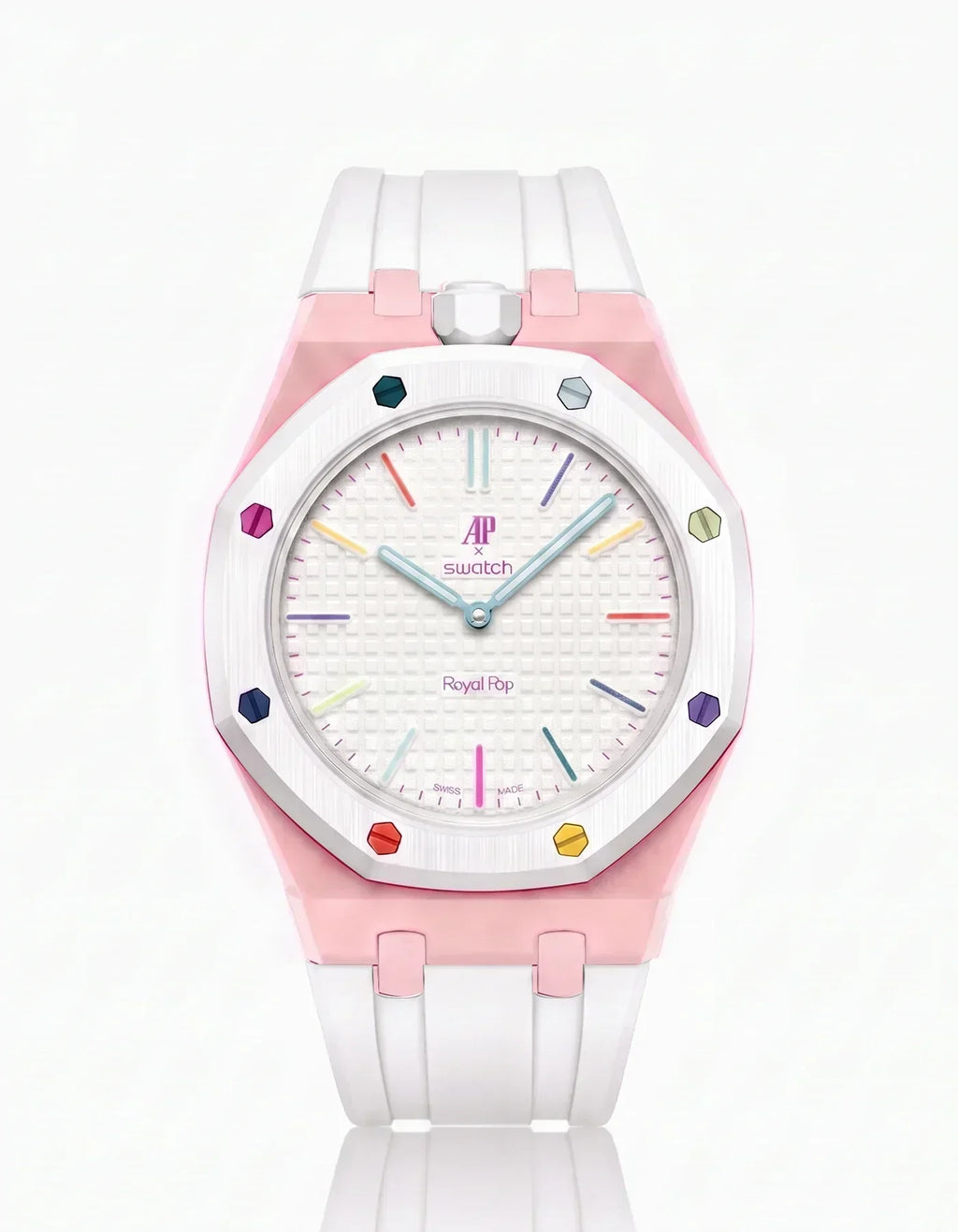 Silicone Strap & Case  Royal Pop Huit Blanc(Customize  Colors)
