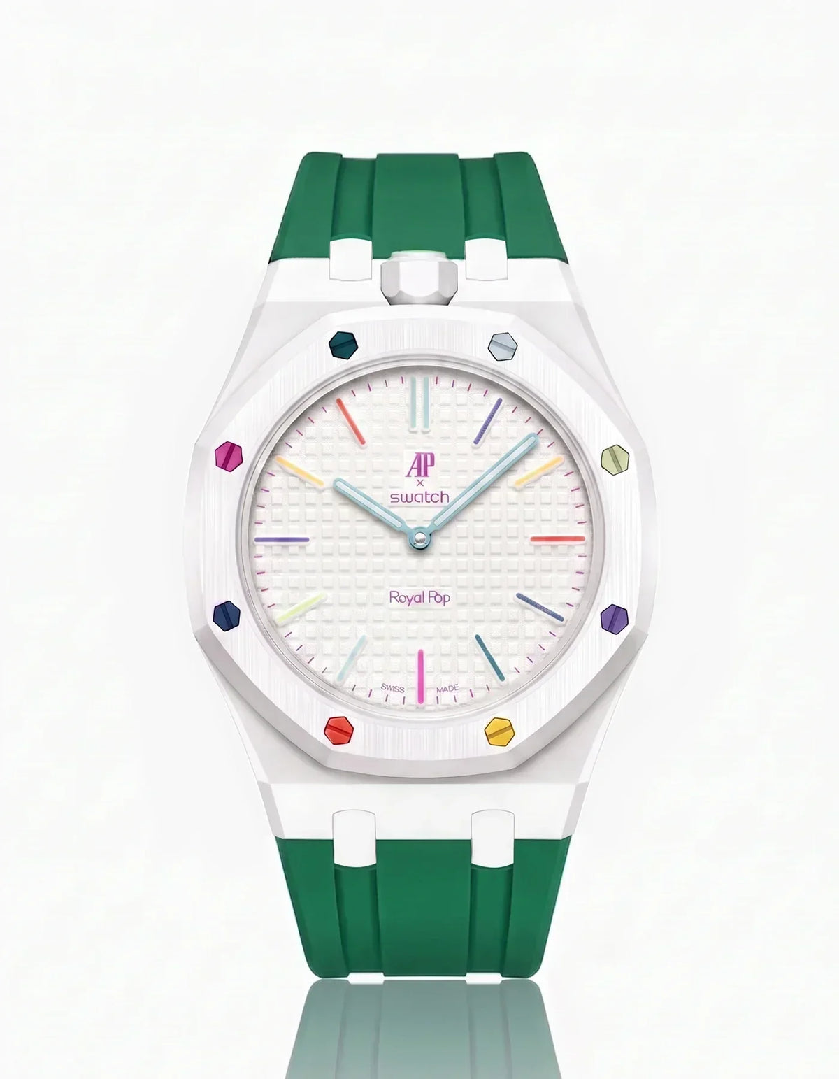 Silicone Strap & Case  Royal Pop Huit Blanc(Customize  Colors)