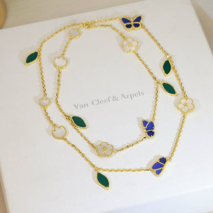 [Plus&Max]LUCKY SPRING BUTTERFLY 15 FLOWER NECKLACE