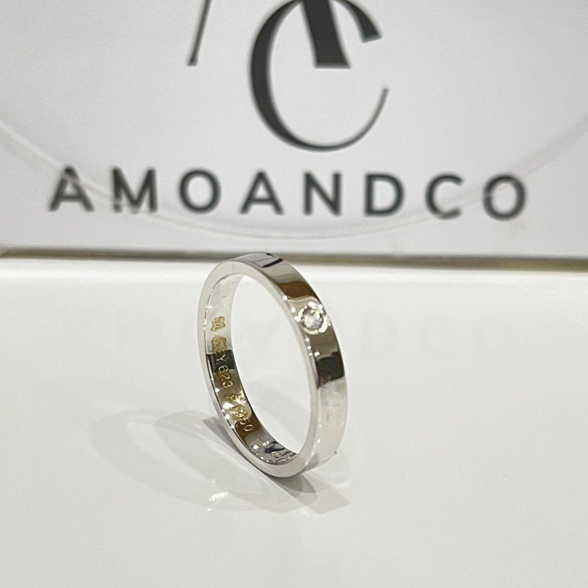 [Plus&Max]LOVE RING 4MM 1 DIAMOND