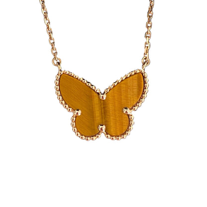 [Plus&Max] TIGER__ EYE BUTTERFLY NECKLACE