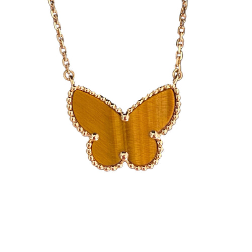 [Plus&Max] TIGER__ EYE BUTTERFLY NECKLACE