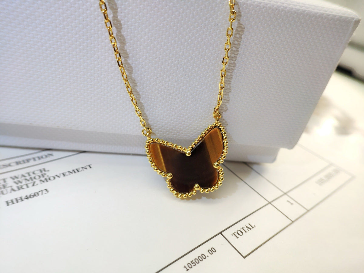 [Plus&Max] TIGER__ EYE BUTTERFLY NECKLACE
