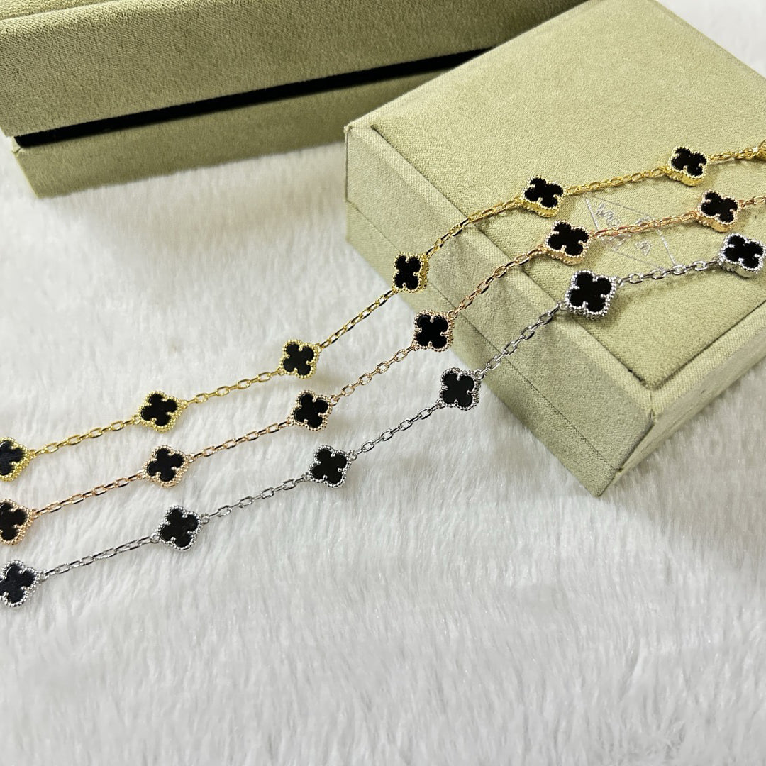 [Plus&Max]CLOVER 6 MOTIF  ONYXS BRACELET