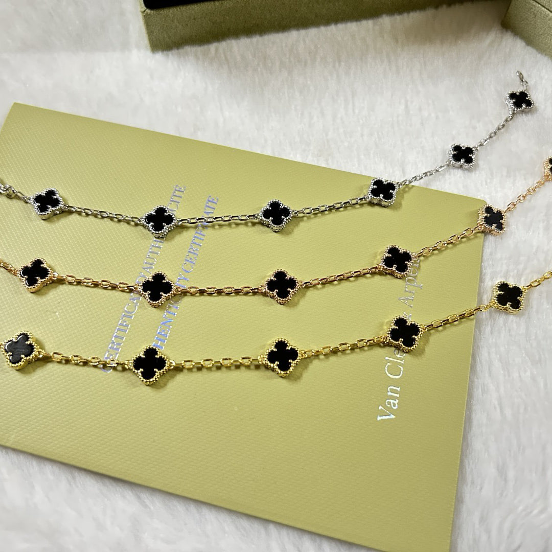[Plus&Max]CLOVER 6 MOTIF  ONYXS BRACELET