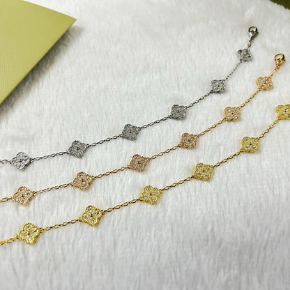 [Plus&Max]CLOVER 6 MOTIF DIAMOND BRACELET