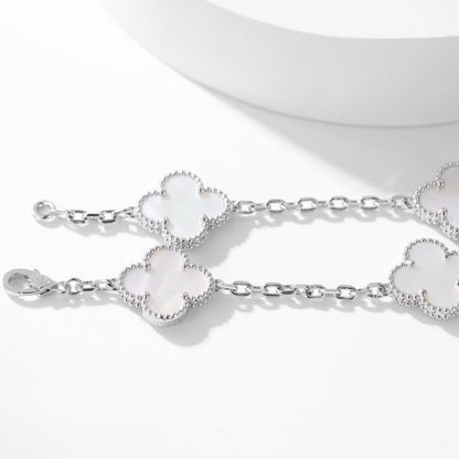 [Plus&Max]CLOVER 10 MOTIFS WHITE MOTHER OF PEARL NECKLACE
