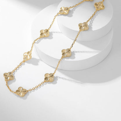 [Plus&Max]CLOVER 10 MOTIFS LASER NECKLACE