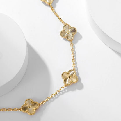 [Plus&Max]CLOVER 10 MOTIFS LASER NECKLACE