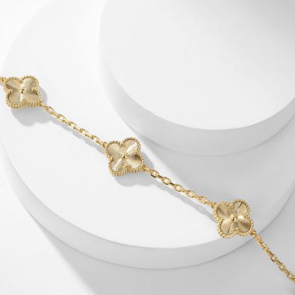 [Plus&Max]CLOVER 10 MOTIFS LASER NECKLACE