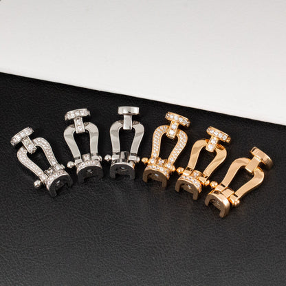 [Plus&Max]FORCE LARGE HORSESHOE FULL DIAMOND BRACELET GOLD