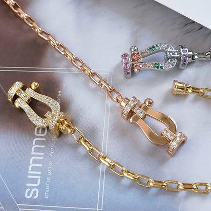 [Plus&Max]FORCE LARGE HORSESHOE CLASP  METAL BRACELET