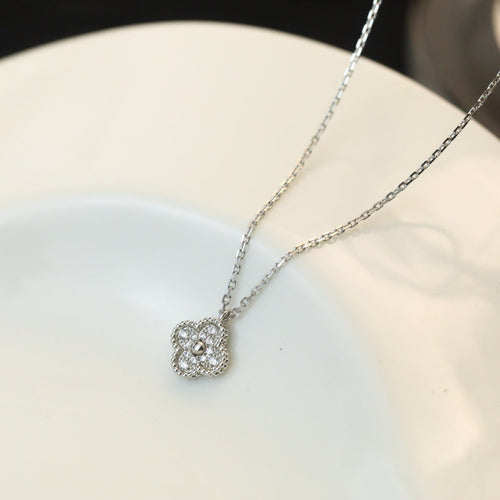 [Plus&Max]CLOVER MINI 9.5MM PENDANT DIAMOND NECKLACE