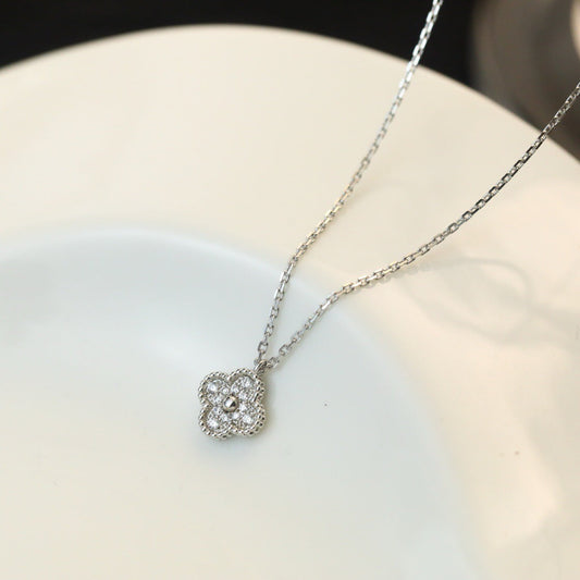[Plus&Max]CLOVER MINI 9.5MM PENDANT DIAMOND NECKLACE