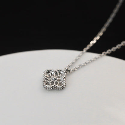 [Plus&Max]CLOVER MINI 9.5MM PENDANT DIAMOND NECKLACE