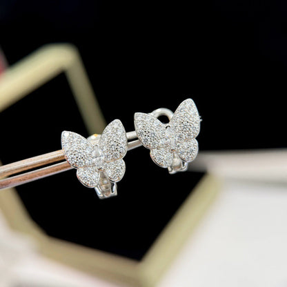 [Plus&Max]BUTTERFLY ALL DIAMOND EARRINGS