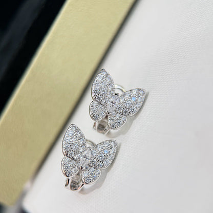 [Plus&Max]BUTTERFLY ALL DIAMOND EARRINGS