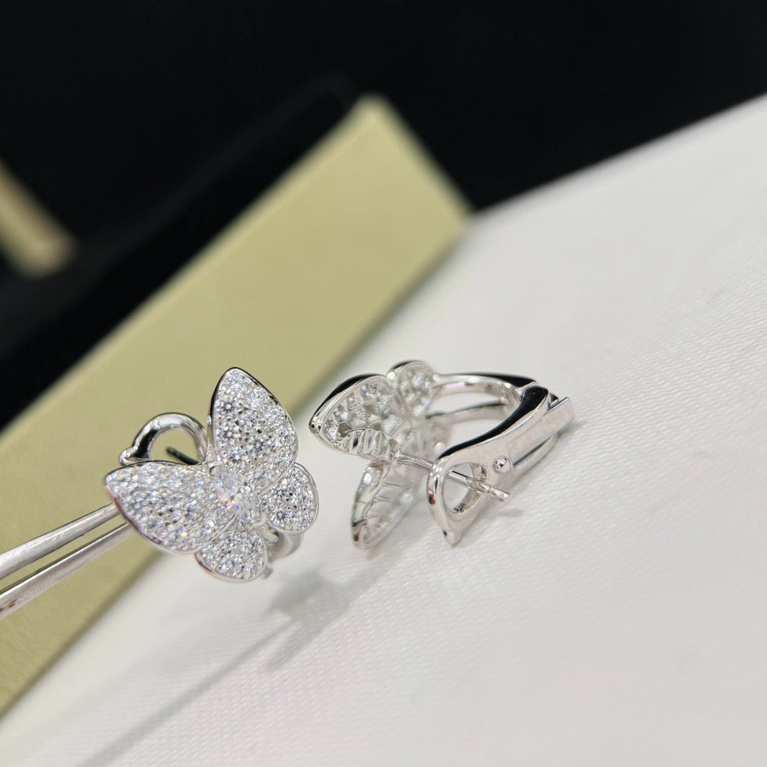 [Plus&Max]BUTTERFLY ALL DIAMOND EARRINGS