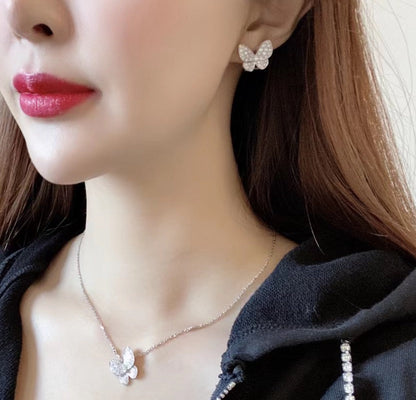 [Plus&Max]BUTTERFLY ALL DIAMOND EARRINGS