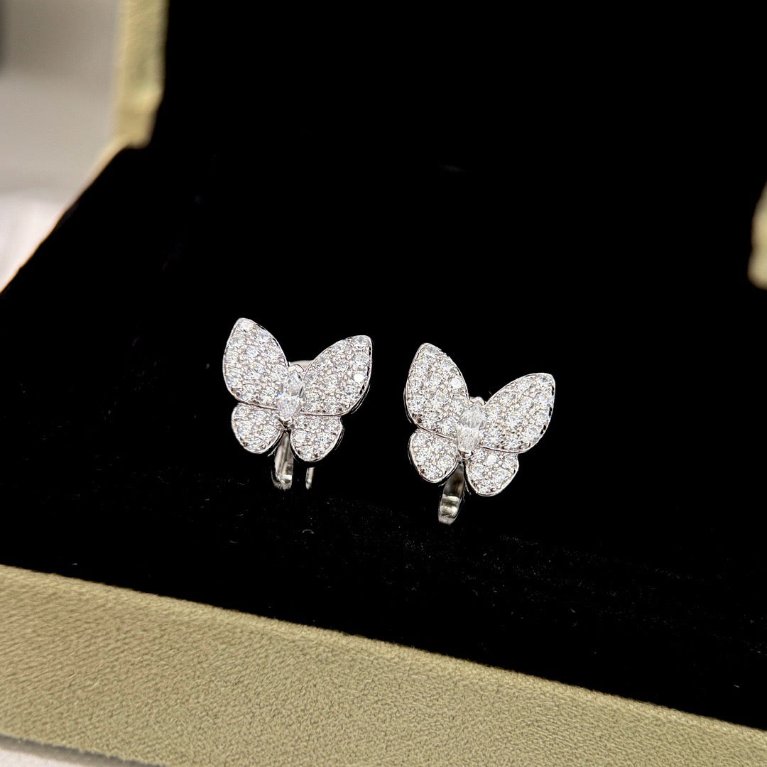 [Plus&Max]BUTTERFLY ALL DIAMOND EARRINGS