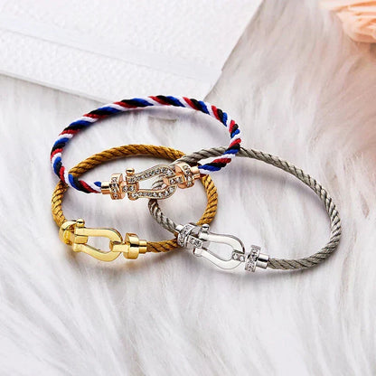 [Plus&Max]FORCE LARGE HORSESHOE NO DIAMOND BRACELET GOLD