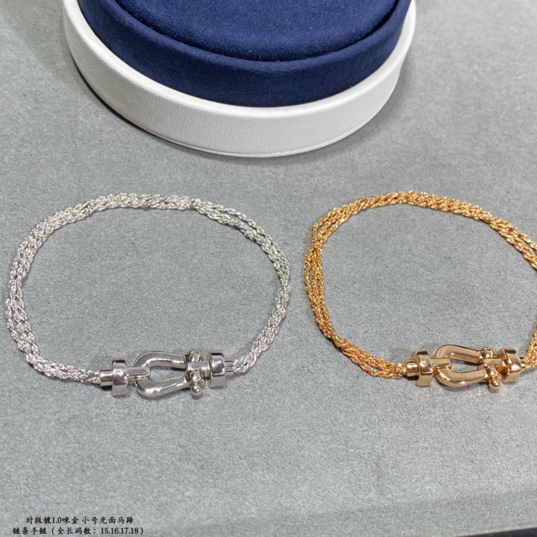 [Plus&Max]FORCE SMALL HORSESHOE  DIAMOND CHAIN ROPE BRACELET