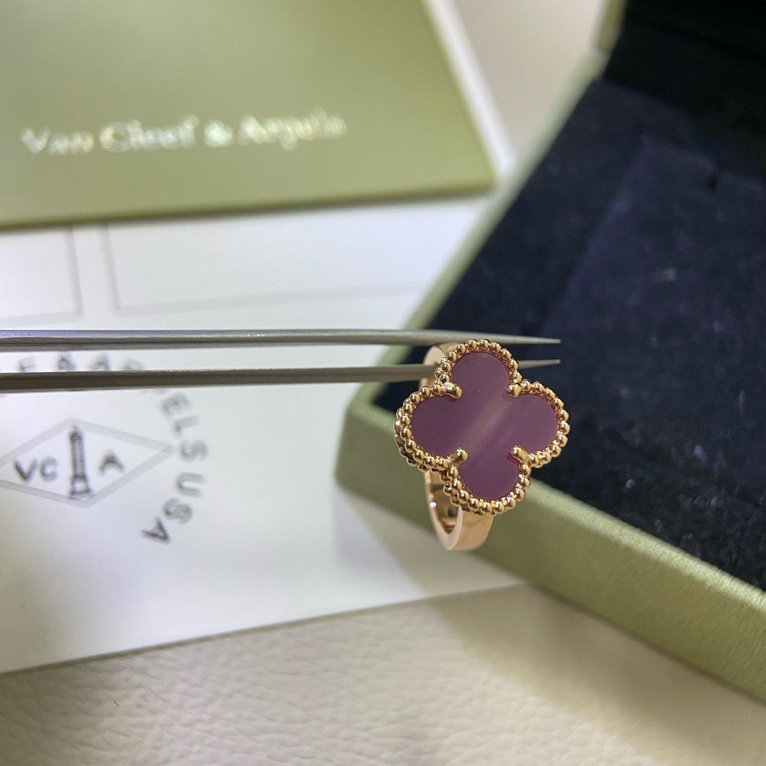 [Plus&Max]CLOVER  PURPLE VIOLET RING