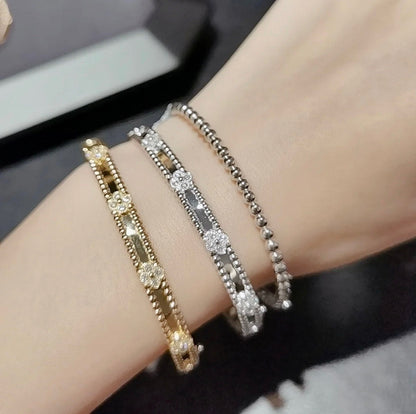 [Plus&Max]CLOVER BRACELET 4MM DIAMONDS