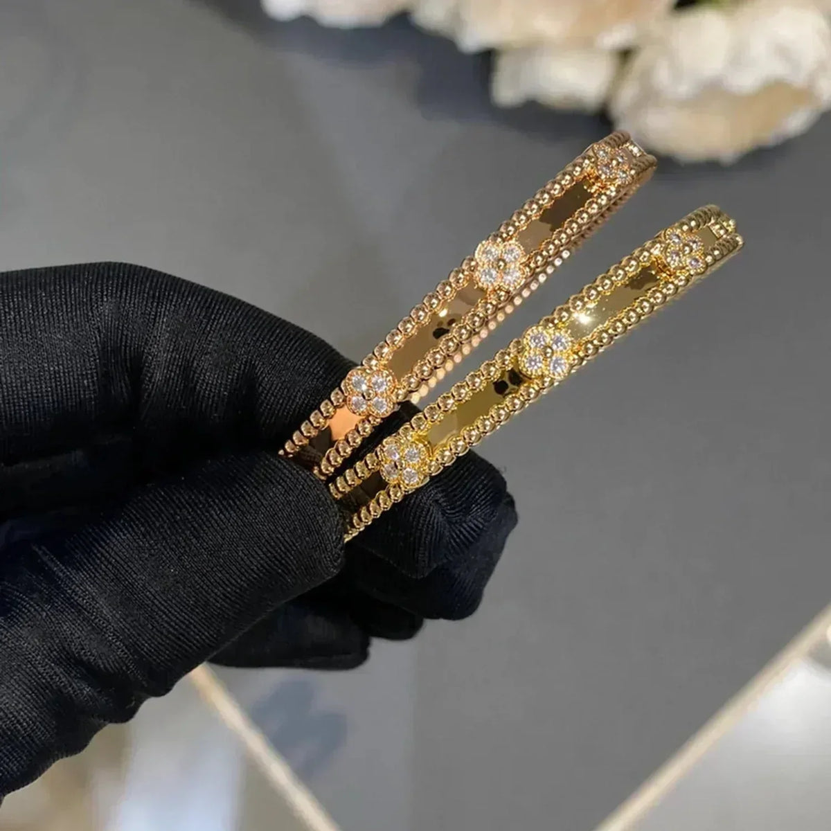 [Plus&Max]CLOVER BRACELET 4MM DIAMONDS
