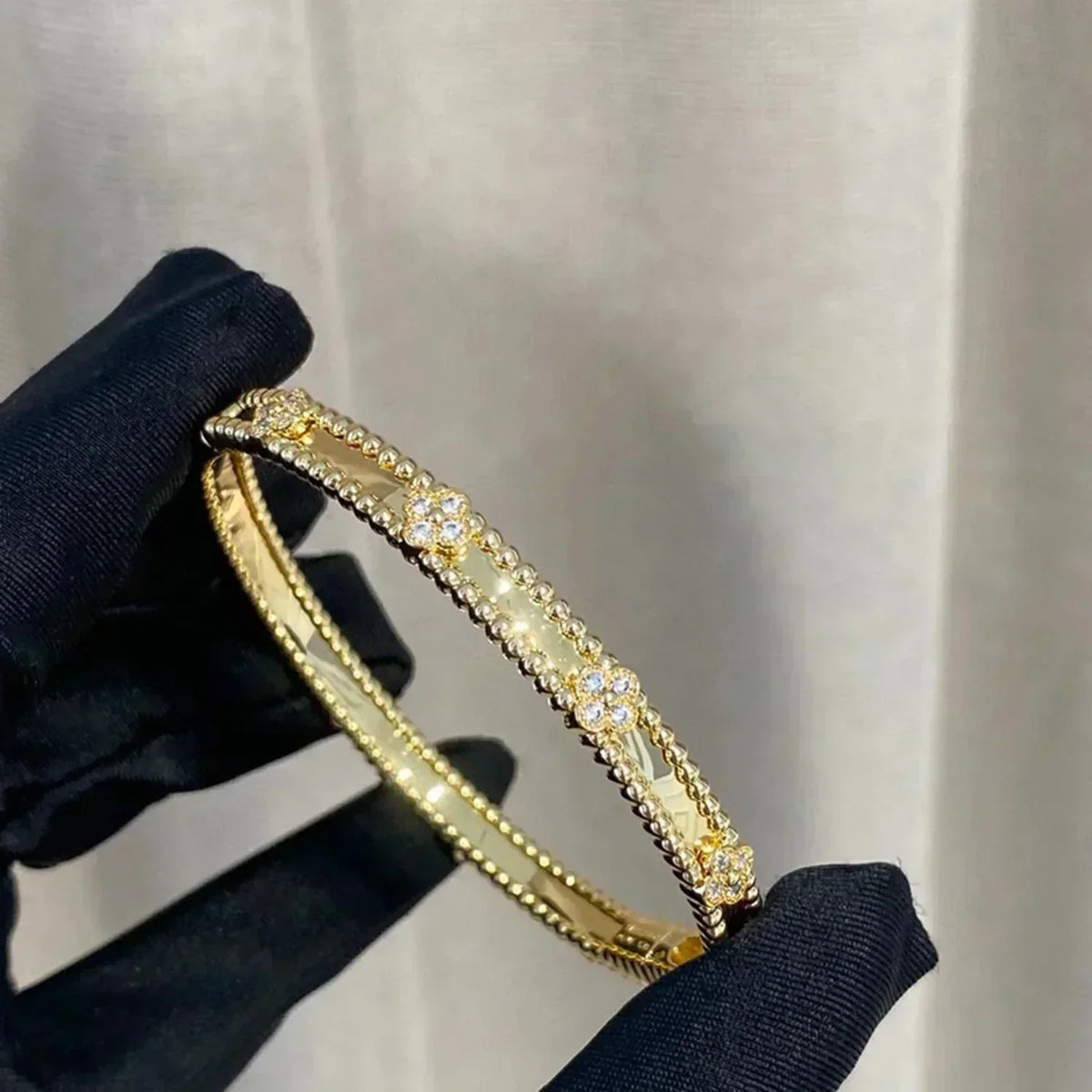 [Plus&Max]CLOVER BRACELET 4MM DIAMONDS