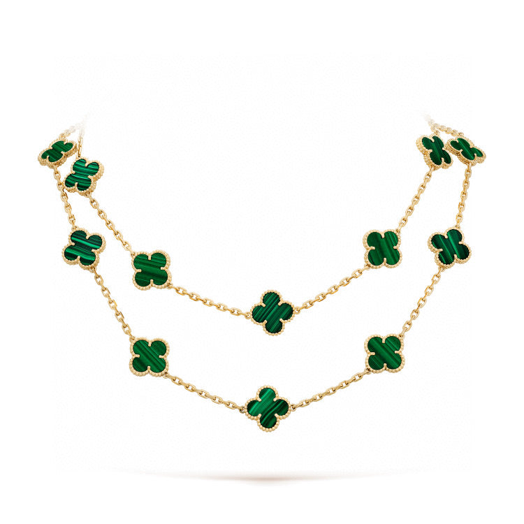 [Plus&Max]CLOVER 20 MOTIFS MALACHITE GOLD