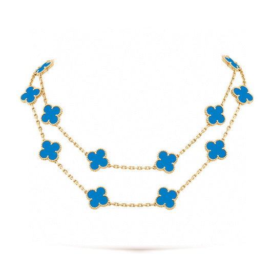 [Plus&Max]CLOVER 20 MOTIFS BLUE AGATE GOLD