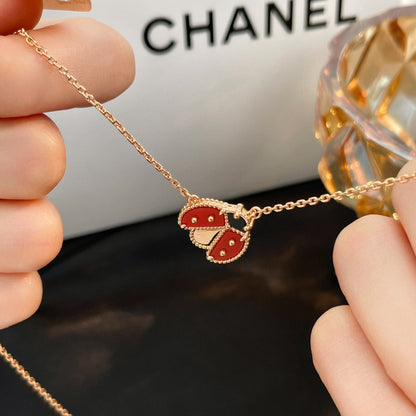 [Plus&Max]LUCKY  CARNELIANS LADYBUG NECKLACE