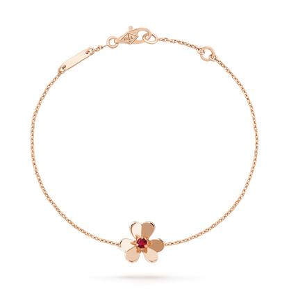 [Plus&Max]FRIVOLE GOLD FLOWER PINK MALACHITE BRACELET