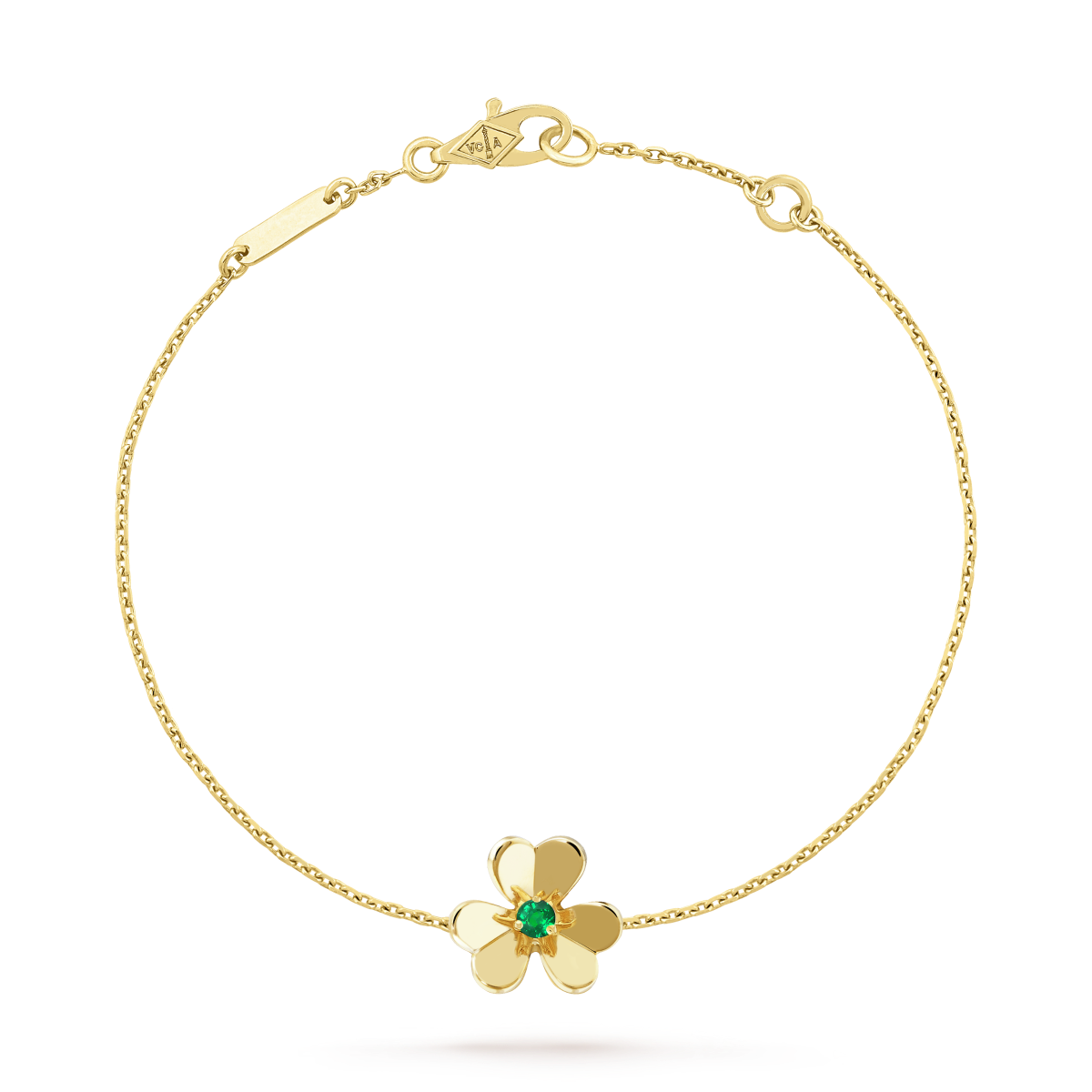 [Plus&Max]FRIVOLE GOLD FLOWER PINK MALACHITE BRACELET