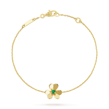 [Plus&Max]FRIVOLE GOLD FLOWER PINK MALACHITE BRACELET