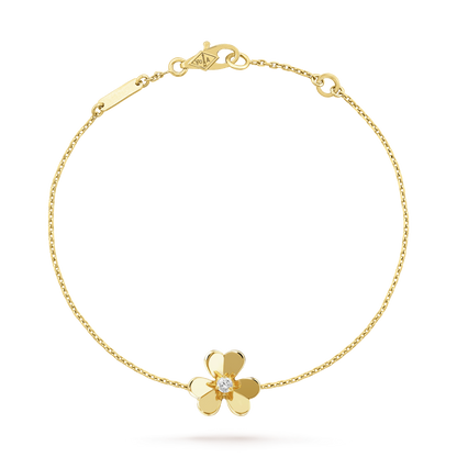 [Plus&Max]FRIVOLE GOLD FLOWER PINK MALACHITE BRACELET