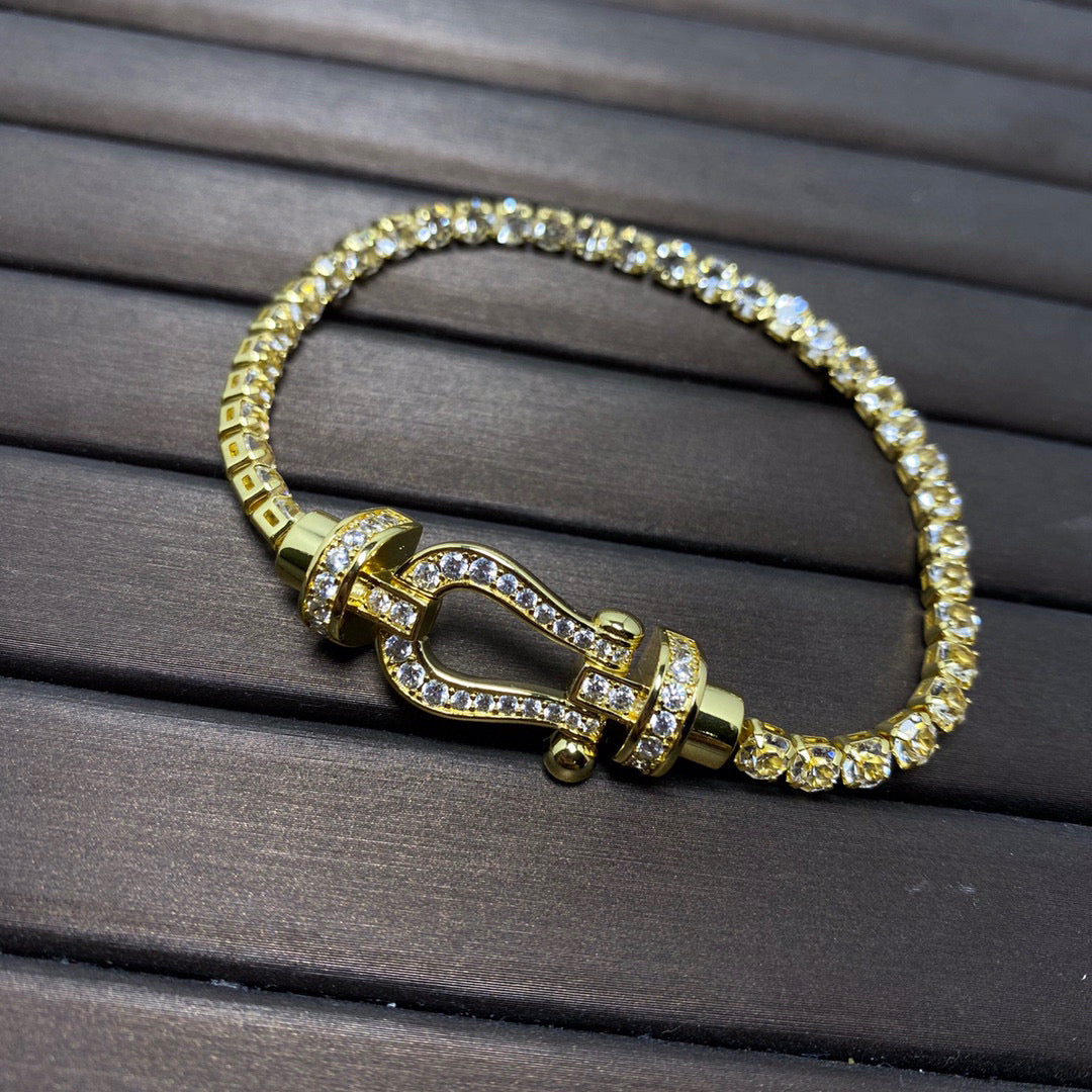 [Plus&Max]FORCE  HORSESHOE  DIAMOND TENNIS BRACELET