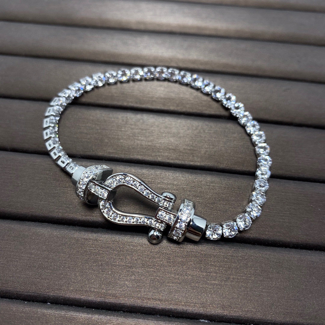 [Plus&Max]FORCE  HORSESHOE  DIAMOND TENNIS BRACELET