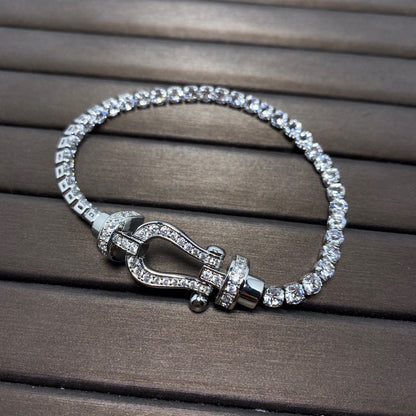 [Plus&Max]FORCE  HORSESHOE  DIAMOND TENNIS BRACELET