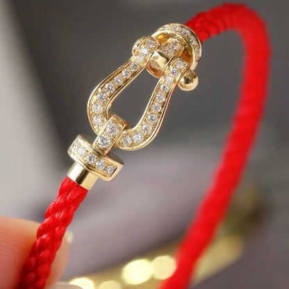 [Plus&Max]FORCE LARGE HORSESHOE FULL DIAMOND BRACELET GOLD