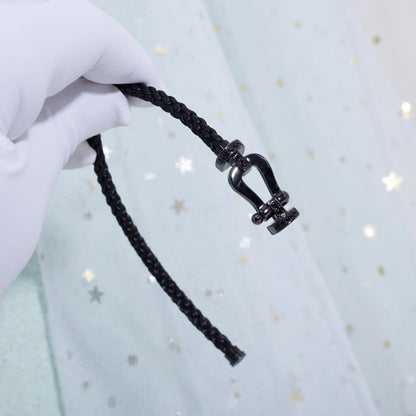 [Plus&Max]FORCE LARGE SERIES HORSESHOE BLACK SAMURAI BRACELET