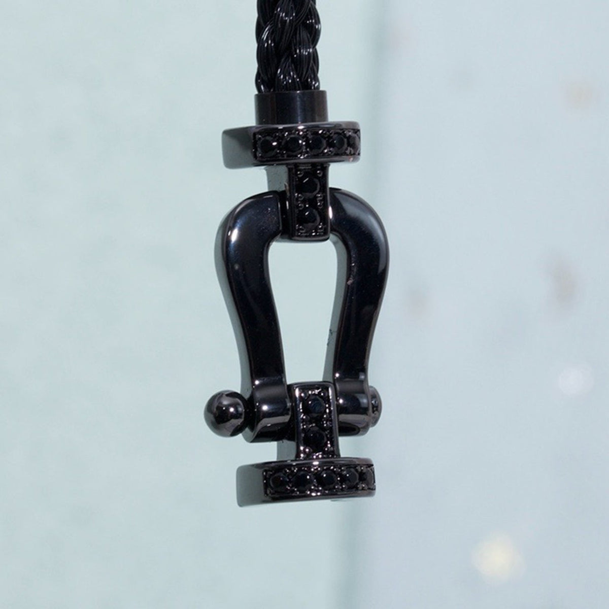 [Plus&Max]FORCE LARGE SERIES HORSESHOE BLACK SAMURAI BRACELET