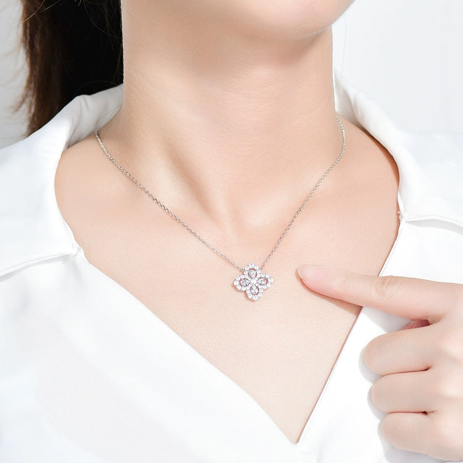 [Plus&Max]LOOP NECKLACE FULL MOTIF DIAMOND 16MM MULTIPLE COLORS