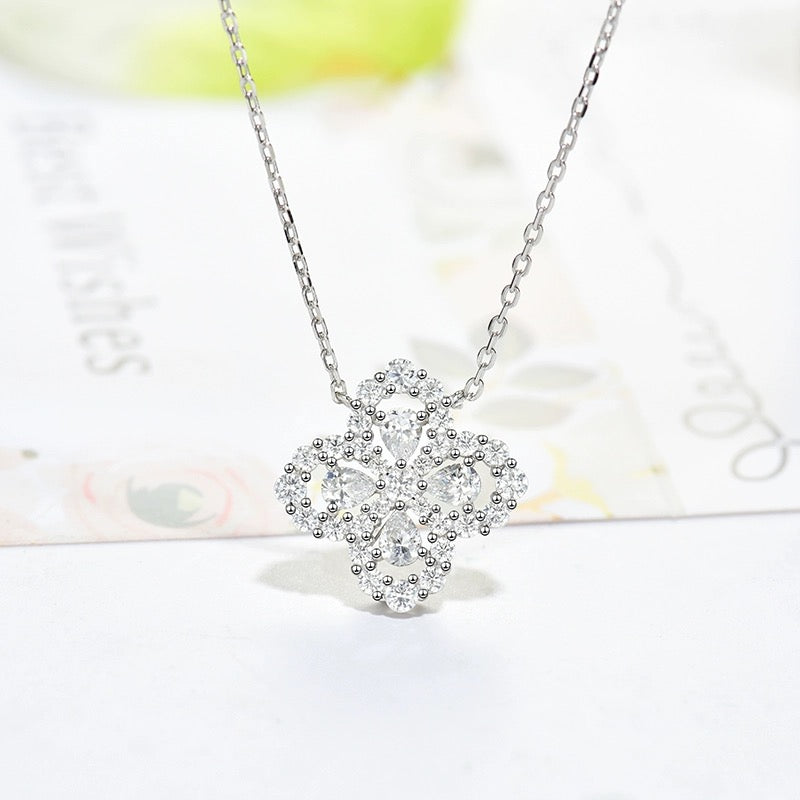 [Plus&Max]LOOP NECKLACE FULL MOTIF DIAMOND 16MM MULTIPLE COLORS