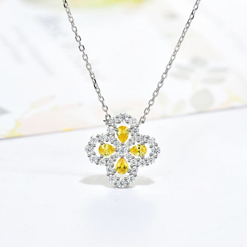 [Plus&Max]LOOP NECKLACE FULL MOTIF DIAMOND 16MM MULTIPLE COLORS