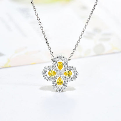 [Plus&Max]LOOP NECKLACE FULL MOTIF DIAMOND 16MM MULTIPLE COLORS
